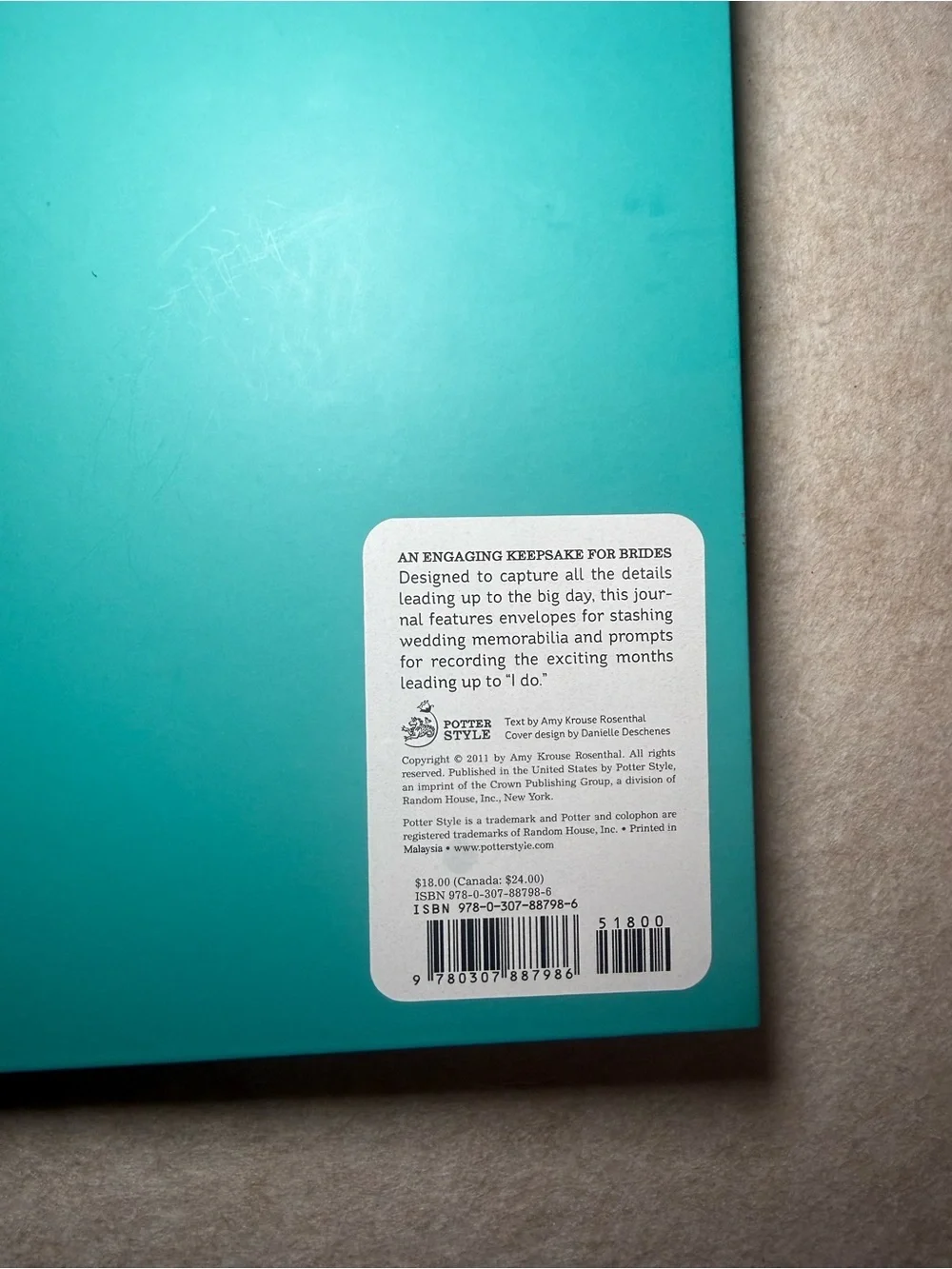 Barnes & Noble details hardcover